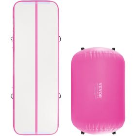 Inflatable Gymnastics Air Mat Set, 2 PCS Tumbling Mat, Tumble Track with Electric Pump, Air Roller Barrel Gymnastics Equipment